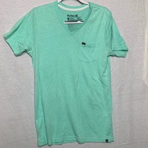 Hurley men’s lightweight size medium t shirt teal cyan shirt v neck